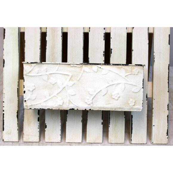 Southern Living SLAH Picket Fence Planter Metal Wood Wall Hang #40057 Farm Rusti - Picture 7 of 11